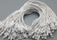China White Plastic Clohting Tag String Black Stock Hang Tag With Bullet Clasp Manufacturer factory