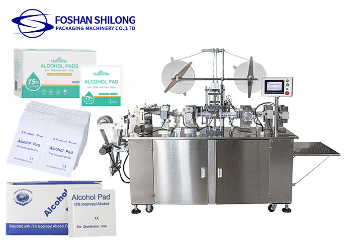 China Fully Automatic Wet Alcohol Swab Manufacturing Machine Cotton Pads With PLC factory