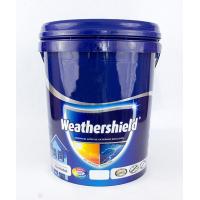 Quality Portable 20L Pail Empty Blue Round Plastic Paint Bucket With Lid for sale