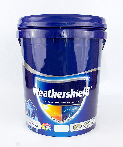 Quality Portable 20L Pail Empty Blue Round Plastic Paint Bucket With Lid for sale