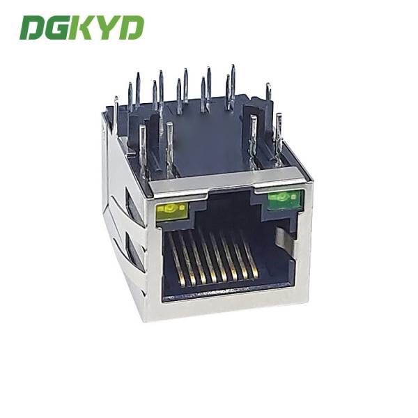 Quality KRJ-60BPOEGYZENL with PoE power supply RJ45 connector 100M integrated filter for sale