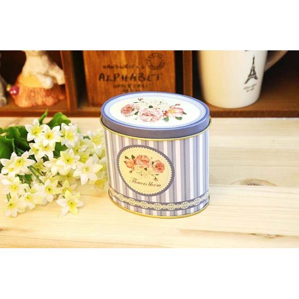 Quality Oval Small Gift Packaging Tin Box / Storage Containers Promotions With 3d for sale