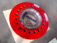 China Red Double Studded Wellhead Adapter Flange Integral Forging DSAF 5K X 10K factory