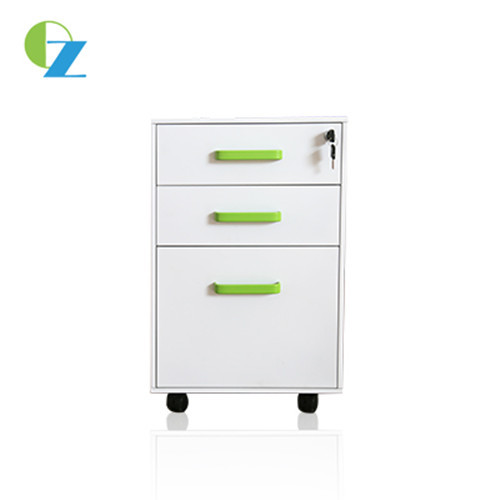 Quality Mobile Pedestal 3 Drawer Steel File Cabinet For Office And School Use for sale