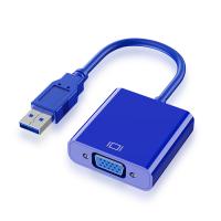 China 245mm USB 3.0 To VGA Converter 1080P Computer Connected To Monitor Extension Screen Adapter Cable factory