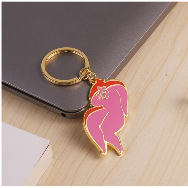 Quality Personalized Custom Die Cut Promotional Metal Keychains Scratch Proof ISO9001 for sale