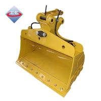 China 45T Ditch Cleaning Bucket Sloping Grading Tilting Ditching Bucket factory