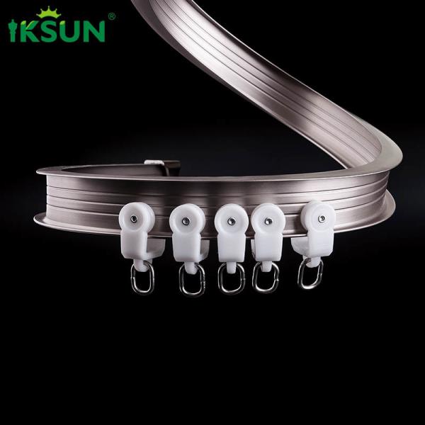 Quality 1.25mm Curved Shower Curtain Rail For Bay Window Aluminium Alloy 6063 T5 Material for sale
