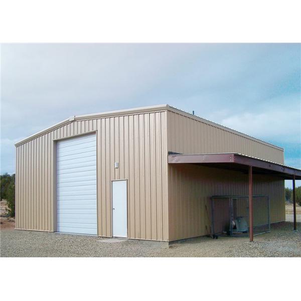 Quality Pre Engineering Light Steel Steel Garage Buildings With Canopy Easy Installation for sale