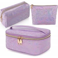 China PU Leather Soft Cosmetic Bag Waterproof Pouch Portable Makeup Travel Bag factory
