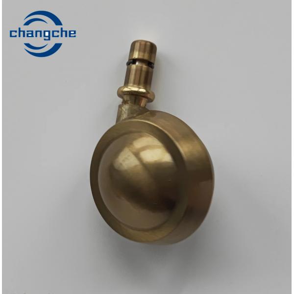 Quality Zinc Alloy Gold Threaded Stem Furniture Casters For Trolley 50mm Friction Stem for sale