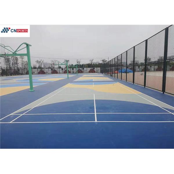 Quality RoHS Outdoor Basketball Rubber Flooring Silicon Polyurethane for sale