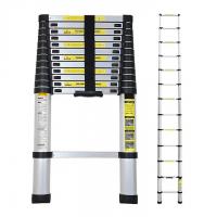 China Portable Easy Store Folding Step Manufacturers Loft Retractable Foldable Aluminum Telescopic Ladder factory