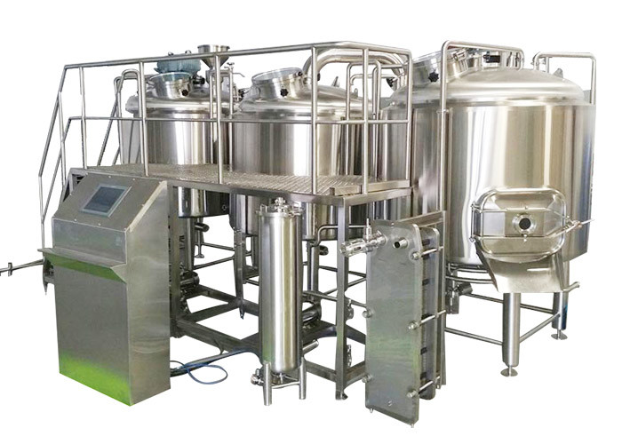 China 1000L Professional Brewing Equipment 316 Stainless Steel With Three Boiling Kettles factory