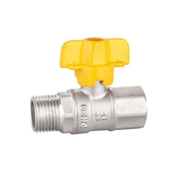 Quality 1/2 Brass Ball Valve Threaded Sand Blast And Nickel Plated for sale