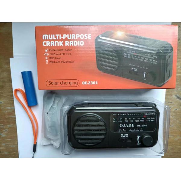 Quality Am Fm Wb Emergency Solar Hand Crank Radio Phone Charger Power LED for sale