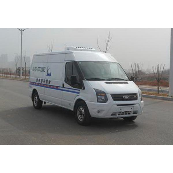 Quality 100Kw Refrigerated Truck MT82 Ford Transit Reefer Van White for sale