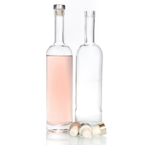 Quality Flint Empty Glass Liquor Bottles 200ml 375ml 1000ml OEM for sale