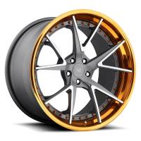 China For Audi RS6 18 21 22 inch Alloy Gold Machined Face 3 Piece Forged Wheel Rims factory