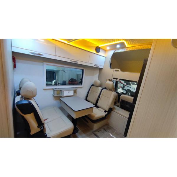 Quality YUEJIN 4x2 Mobile Auto Motorhome Outdoor Luxury RV Caravan Van For Family Travel for sale