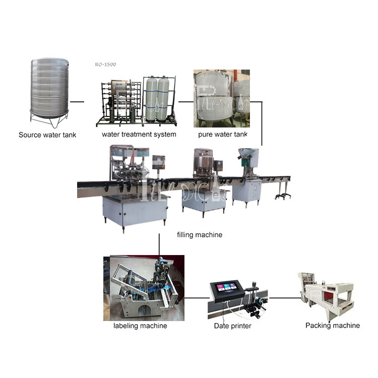 China 2L Mineral Water Filling Machine For PET Bottle Rinsing Filling Capping Machine Plant factory