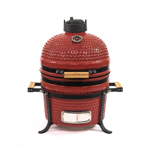 Quality Handwork Ceramic Red Charcoal 15 Inch Kamado Grill for sale