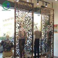 China Floral Metal Art Panel Unique Laser Cut Aluminium Screens Wall Art Room Divider factory