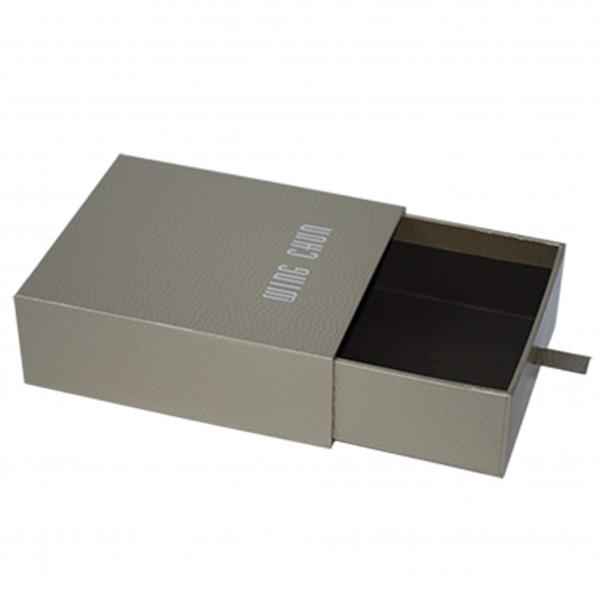 Quality Textured Paper Custom Clothing Boxes Drawer With Ribbon Rope for sale
