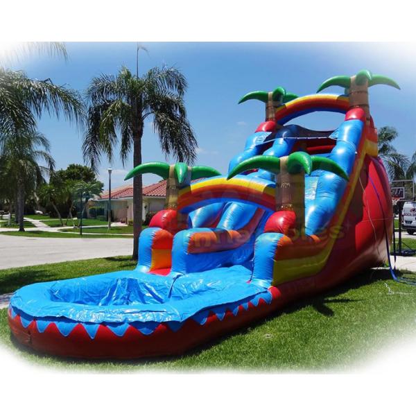 Quality PVC Tarpaulin Water Pool Combo Commercial Inflatable Slide For Kids for sale