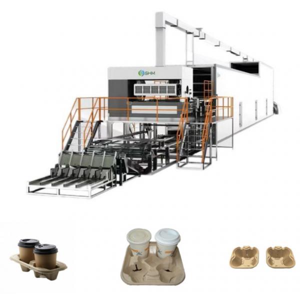 Quality Pulp Molding Coffee Cup Tray Machine High Speed PLC Control System for sale