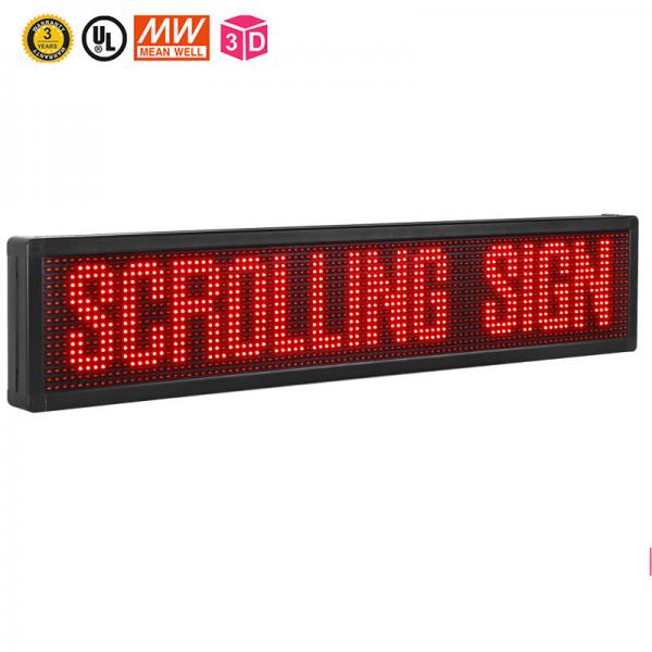 Quality 10mm Programmable Scrolling LED Signs , Red Color Scrolling Text LED Display for sale