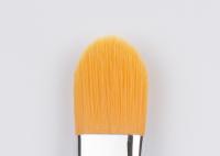 China High Quality Small Oval Makeup Foundation Brush With Slim Black Wood Handle factory