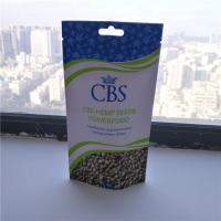 China Matte White Hemp Seeds Resealable Packaging Bags , Plastic Pouch Packaging for sale