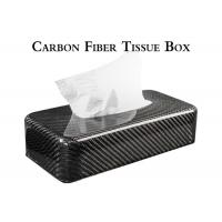 China Shockproof 3K Glossy Carbon Fiber Tissue Box for sale