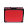 China Red Aluminum Tool Box With PU leather For Carrying Tools Aluminum Tool Storage Cases factory