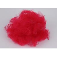 Quality Beautiful High Tenacity PSD Fiber , Red Recycled Polyester Fiber 1.5d*38mm for sale
