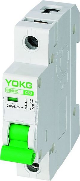 Quality AC Single Phase Miniature Circuit Breaker D Tripping Curve 1P B Curve And C Curve MCB for sale