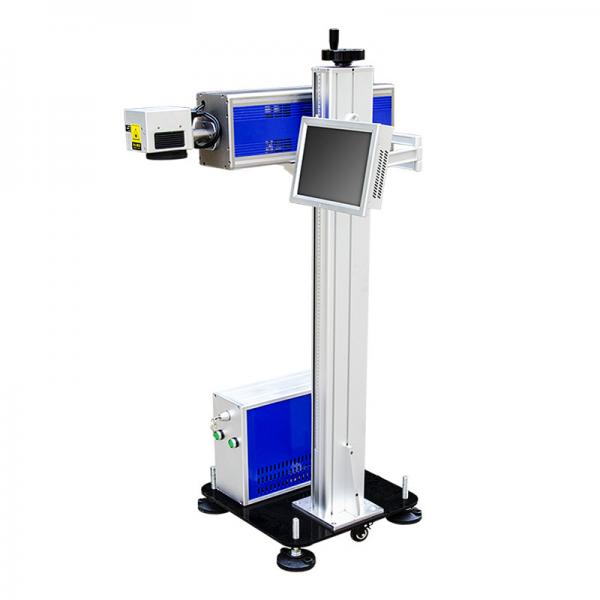 Quality Industrial CO2 Flying Laser Marking Machine For Plastic Bottles Glass for sale