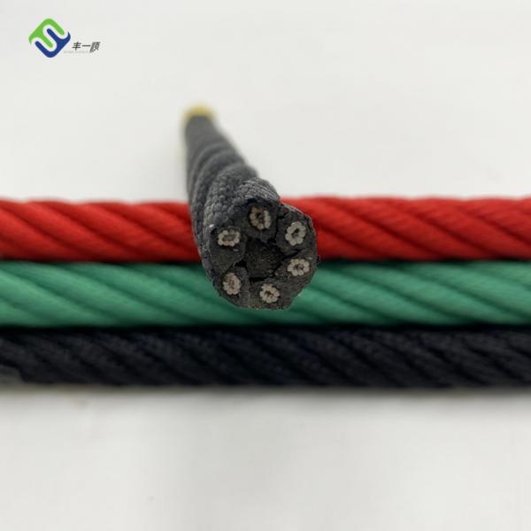 Quality PP 6 Strand Playground Combination Rope Outdoor Abrasion Resistant 16mm for sale