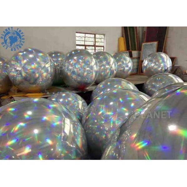 Quality Airtight Double Layer Disco 8m Inflatable Chrome Ball for sale