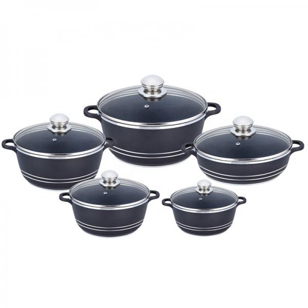Quality OEM/ODM Kitchen Pots Granite Aluminum Pans And Pots Double Bottom Nonstick for sale