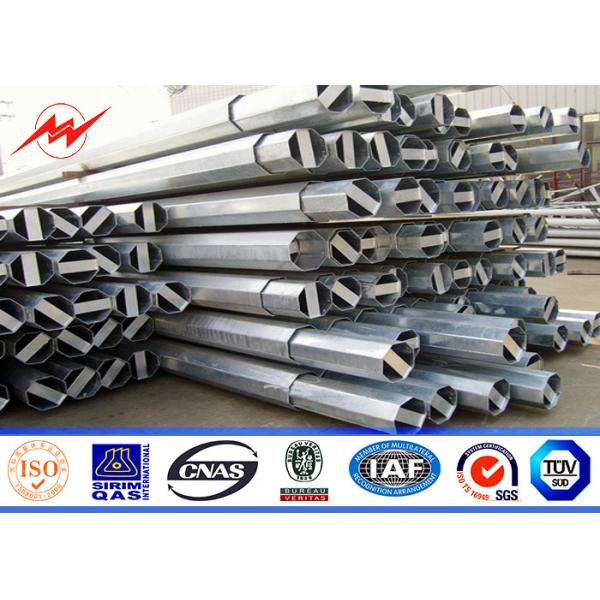 Quality Class One 8M Galvanized Electric Power Pole 3mm for 69KV Transmission Line for sale
