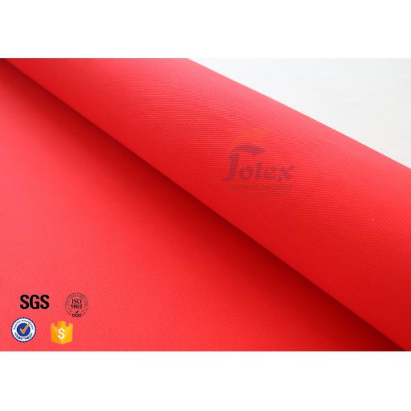 Quality Fire Blanket Material 480GSM 0.45mm Red Acrylic Coated Fiberglass Cloth Fabric for sale