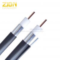 China Black Signal Coaxial Cable / Fiber Trunk Cable Aluminum Tube For Broadband Network , 1000 MHZ factory