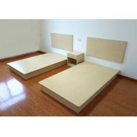 China Customized Buget Hotel Contract Furniture Bed Melamine Laminated Board With PVC Edge factory