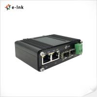 Quality Unmanaged 2 Port Industrial Ethernet Switch Rj45 SFP 12VDC-48VDC for sale