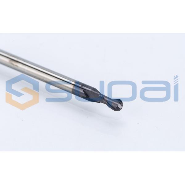 Quality 2 Flutes Ball Nose Solid Carbide End Mills CNC Milling Cutter R0.5 0.75mm CNC for sale