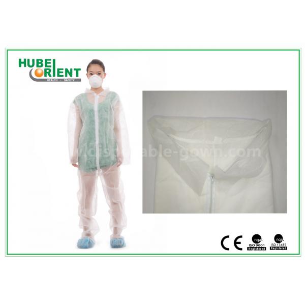 Quality Anti-Dust Anti-Bacterial Hooded Disposable Protective Coverall With Elastic for sale
