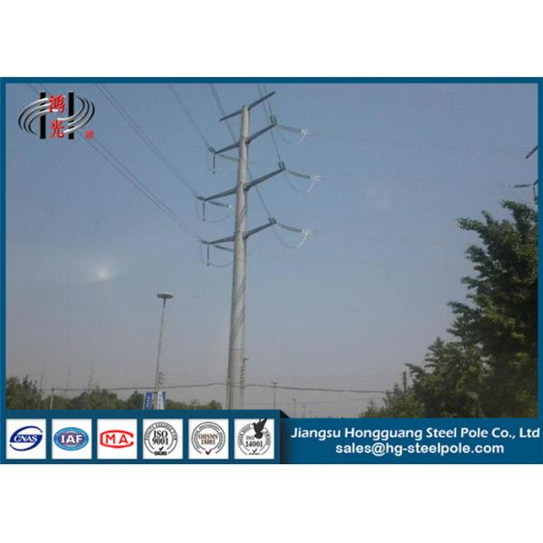 Quality Communication Burial Type Electric Power Pole 40FT High Hot Dip Galvanized for sale