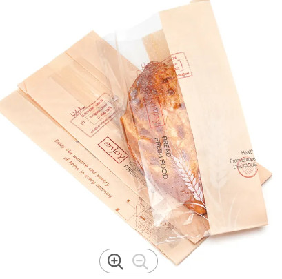 Quality Durable Eco Friendly Kraft Paper Bread Bag Customized Thickness for sale